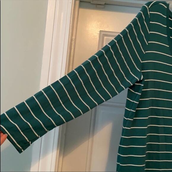 Teal Green & White Striped Old Navy Long Sleeve - Picture 5 of 9